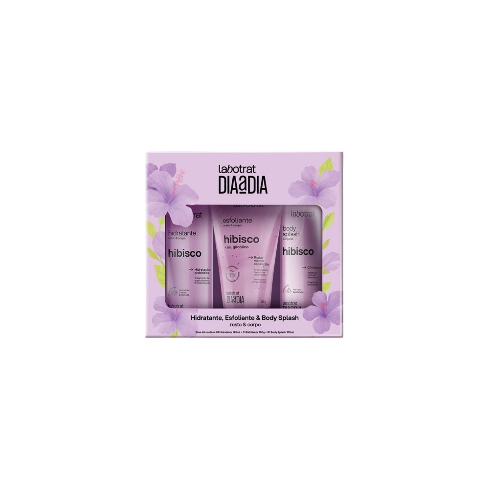 Kit Hibisco Esfoliante + Hidratante + Body Splash Labotrat