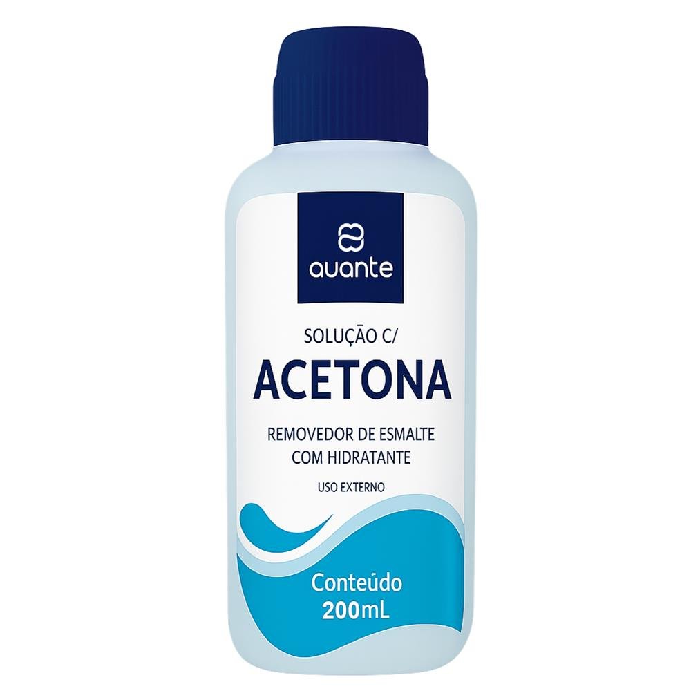 Acetona Avante Removedor De Esmalte Azul 200Ml - Embalagem 6X200 Ml