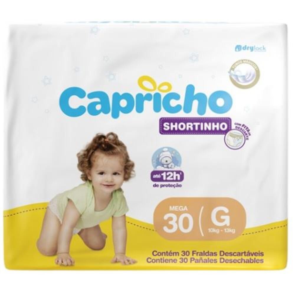 Fralda Capricho Shortinho Mega G 1X30