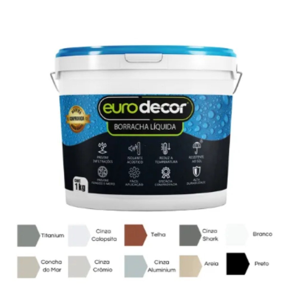 Borracha Líquida Branca 1Kg Eurodecor