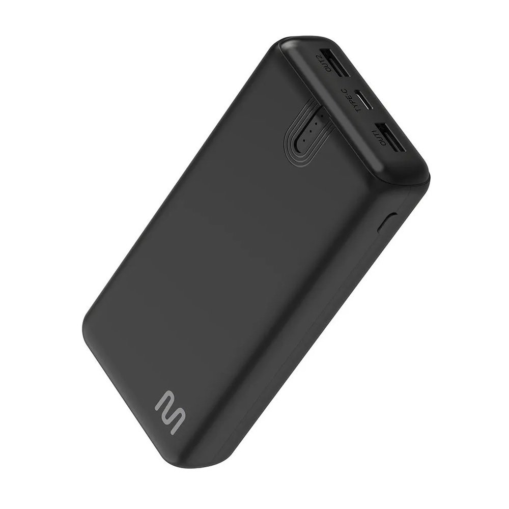 Carregador Usb Portátil 20000mah Com Luz Indicadora De Bateria, Preto, Cb174, Multi