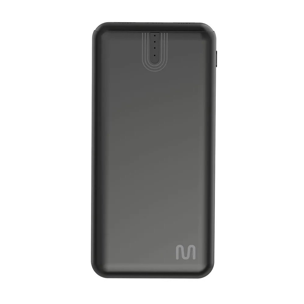 Carregador Usb Portátil 20000mah Com Luz Indicadora De Bateria, Preto, Cb174, Multi