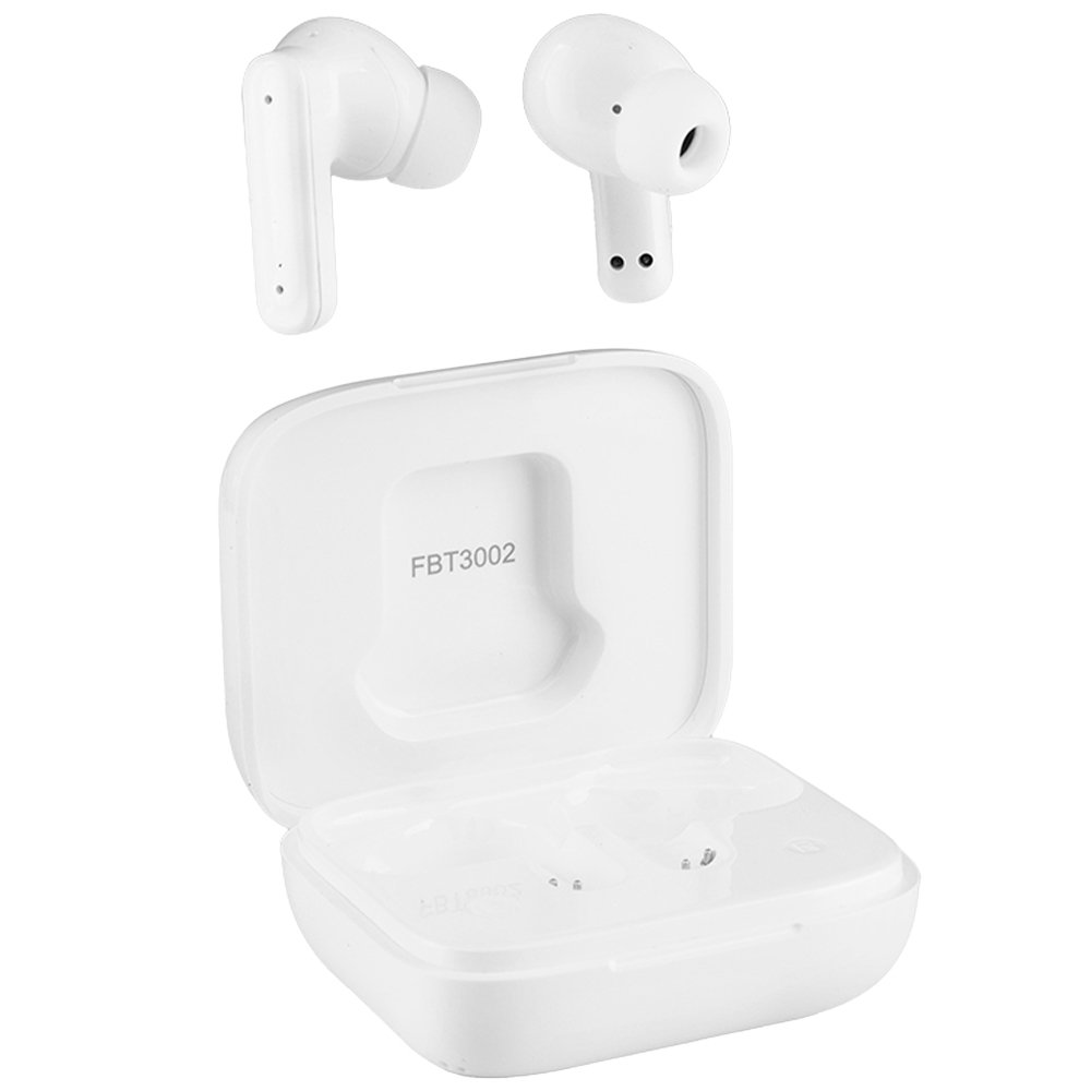 Fone de Ouvido Bluetooth Maxprint FBT3002 TWS, Display Touch, Branco