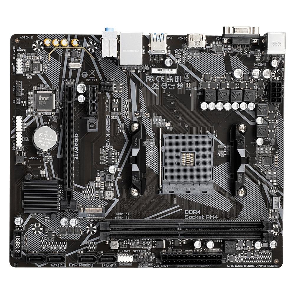 Placa Mãe Am4 Gigabyte A520m K V2