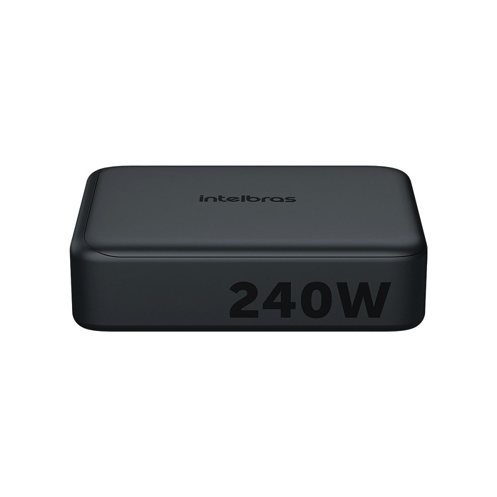 Carregador Usb-C De Mesa Ec 40 Desktop 240W, Com 4 Portas Usb-C, 4820189 Preto, Intelbras