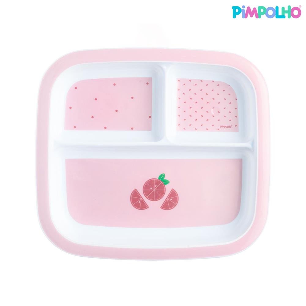 Kit Prato Infantil Com Divisória Feminino Pimpolho Com 1 Unidade.