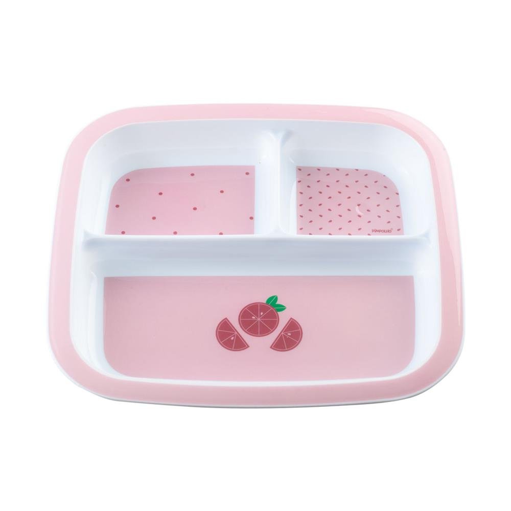 Kit Prato Infantil Com Divisória Feminino Pimpolho Com 1 Unidade.