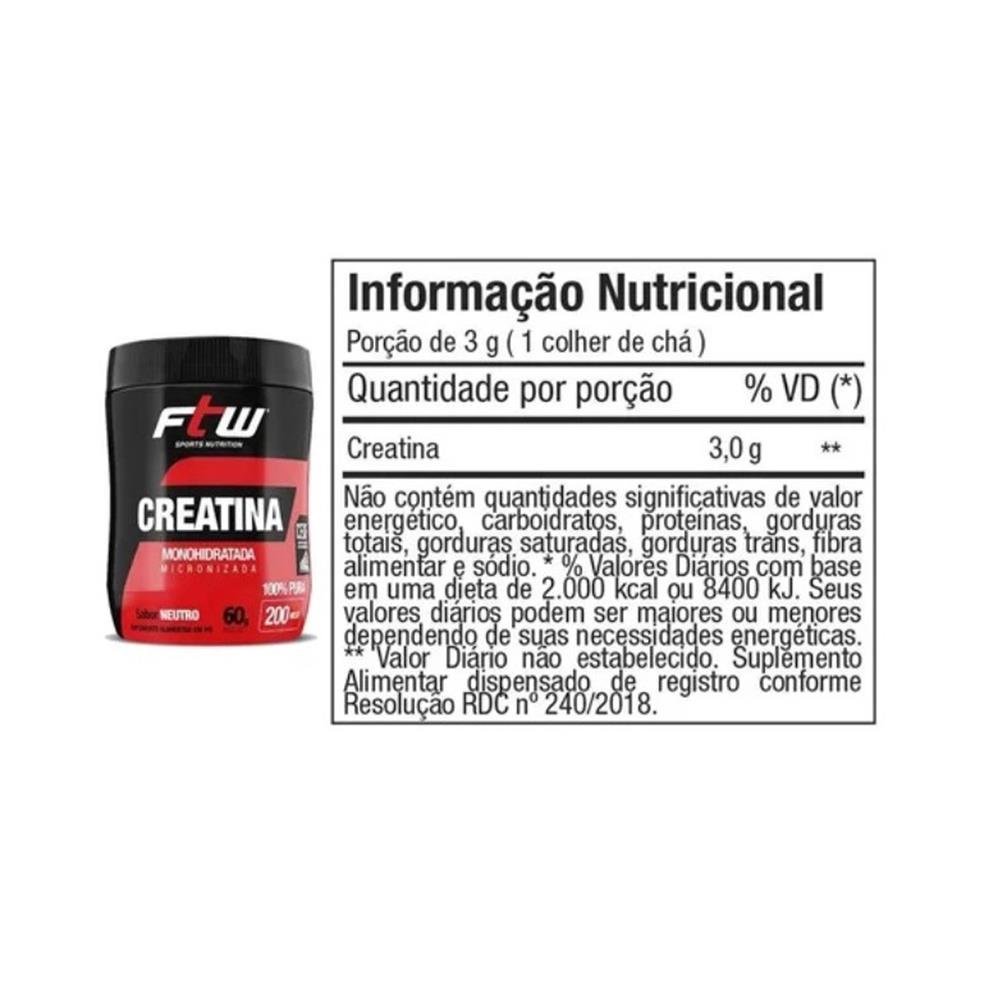 Kit Iniciante FTW - Whey Ultra Protein Chocolate 900g + Creatina 60g + Bcaa 60 Cápsulas + Coqueteleira