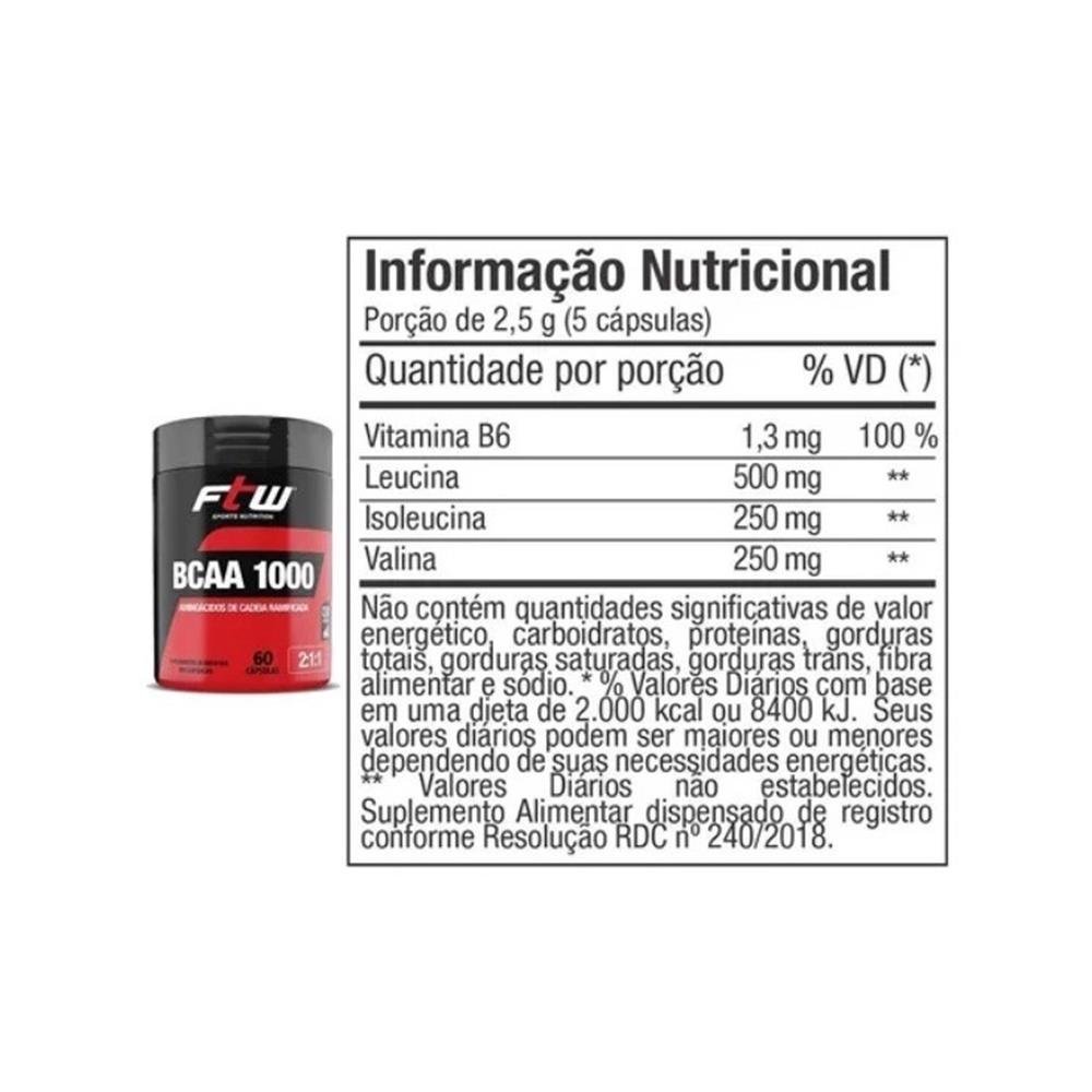 Kit Iniciante FTW - Whey Ultra Protein Chocolate 900g + Creatina 60g + Bcaa 60 Cápsulas + Coqueteleira