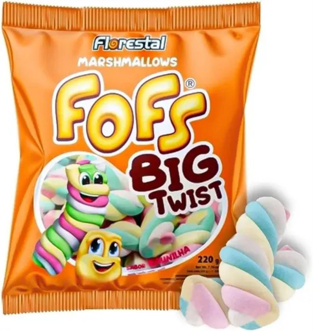 Marshmallow Florestal Fofs Twist Big 220G | Martins Atacado