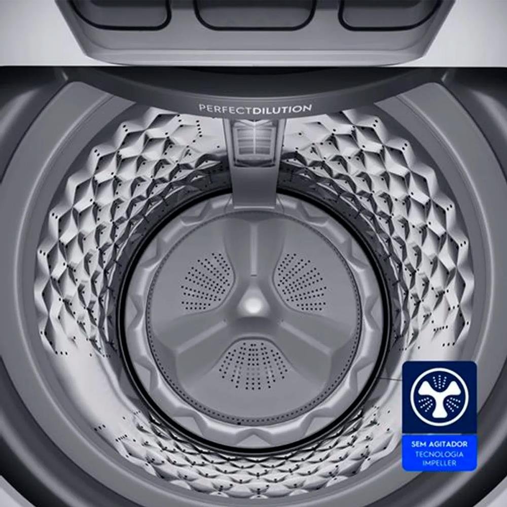 Máquina De Lavar Electrolux 18Kg Branca Premium Care Com Cesto Inox E Sem Agitador (Lei18)
