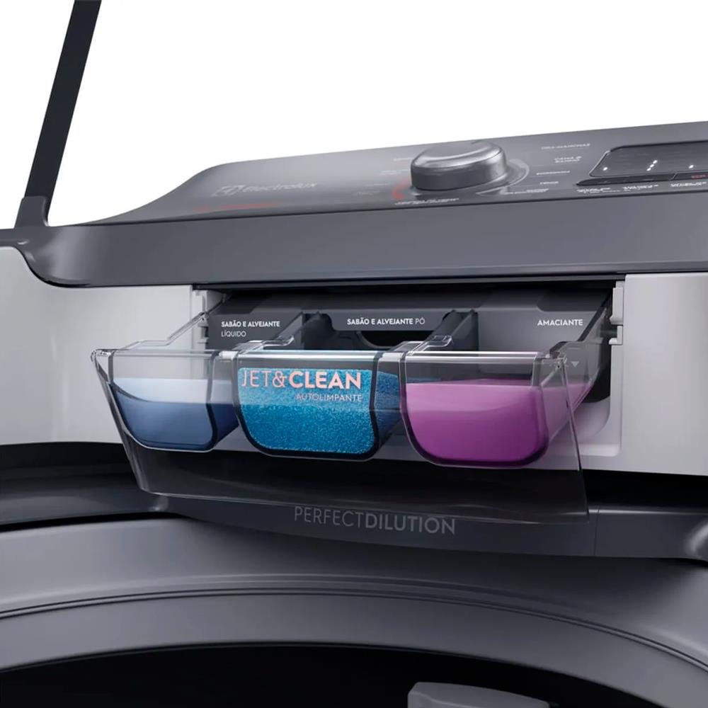 Máquina De Lavar Electrolux 18Kg Branca Premium Care Com Cesto Inox E Sem Agitador (Lei18)
