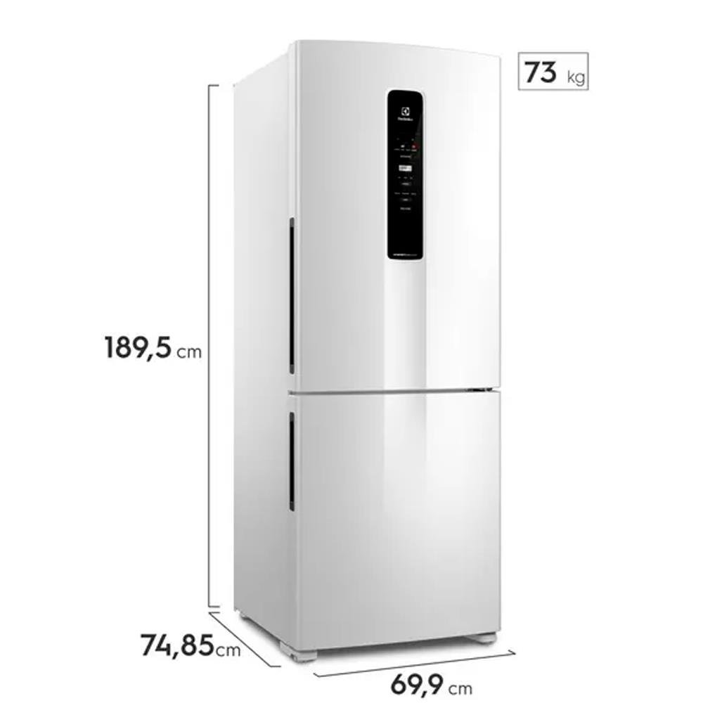 Geladeira Electrolux Frost Free Inverter 490L Efficient Com Autosense Inverse Branco (Ib7)