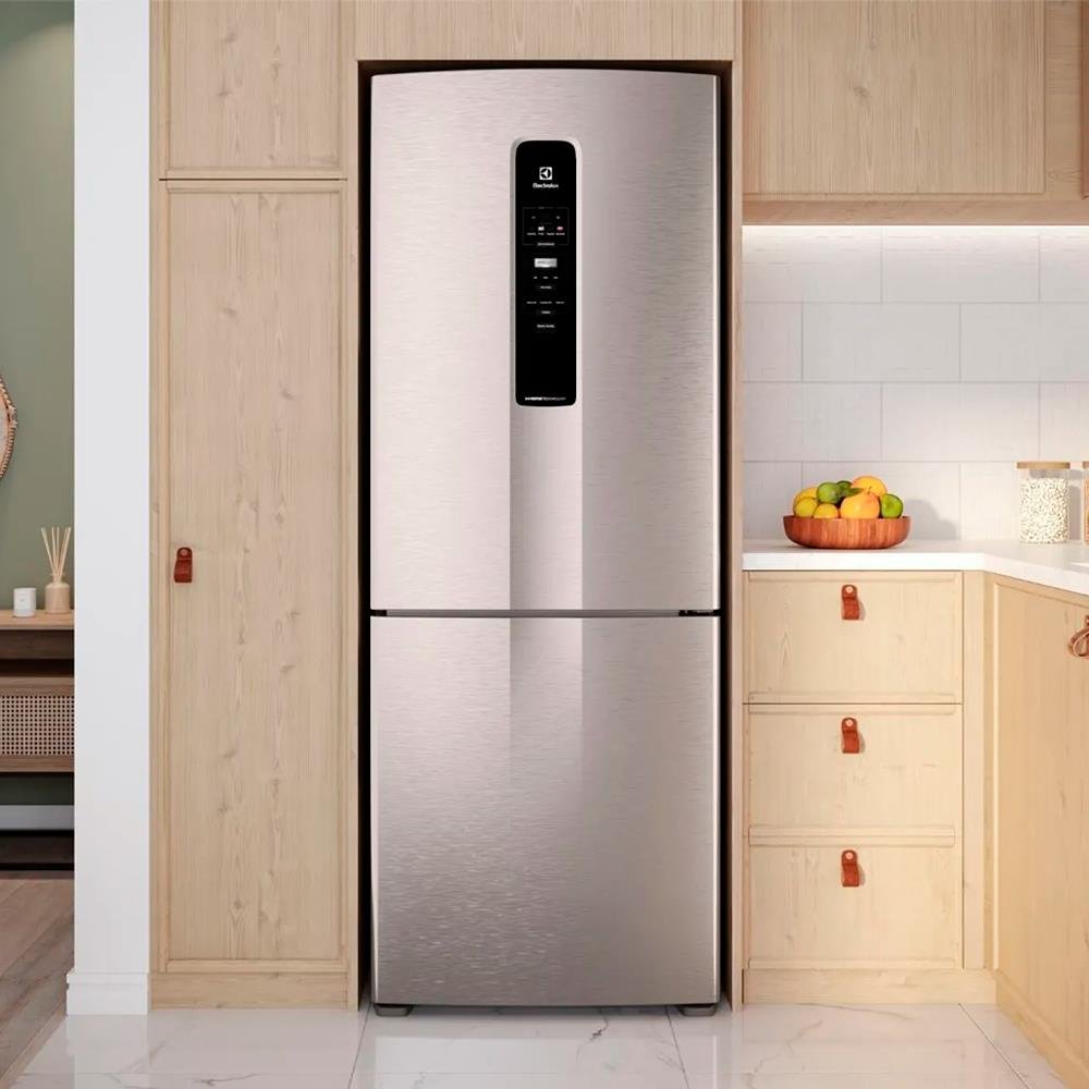 Geladeira Electrolux Frost Free Inverter 490L Efficient Com Autosense Inverse Inox Look (Ib7s)