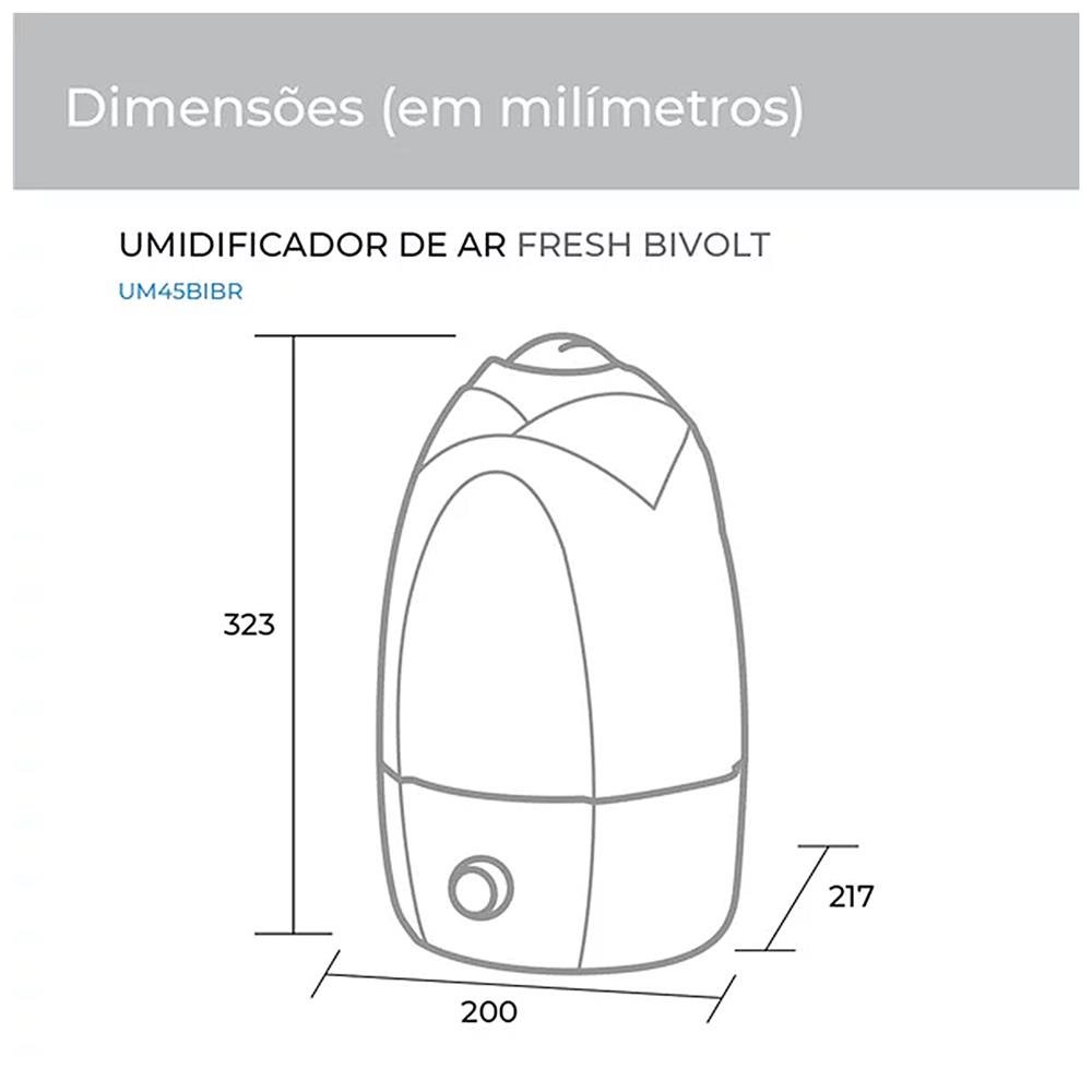 Umidificador De Ar Suggar Fresh 4 Litros Bivolt Branco - Um45bibr