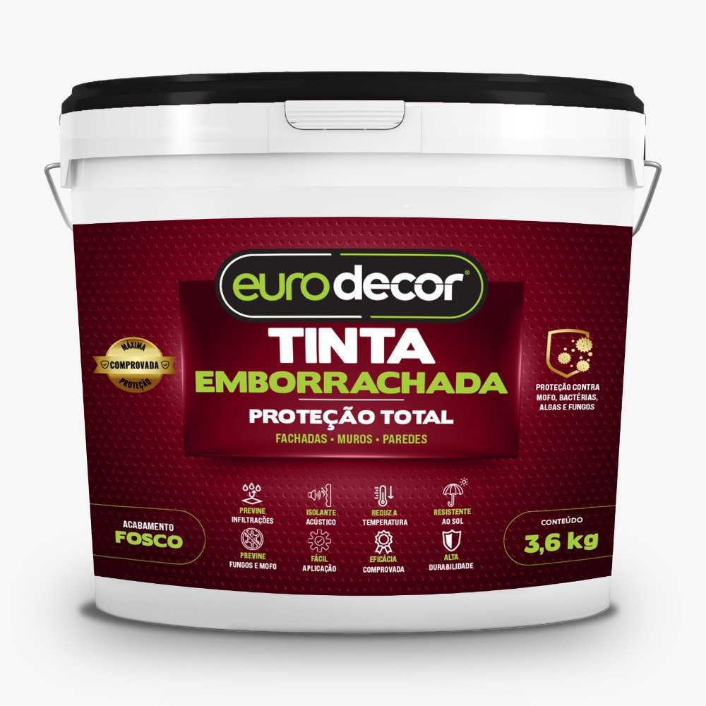 Tinta Emborrachada Eurodecor 3,6 Kg Gelo