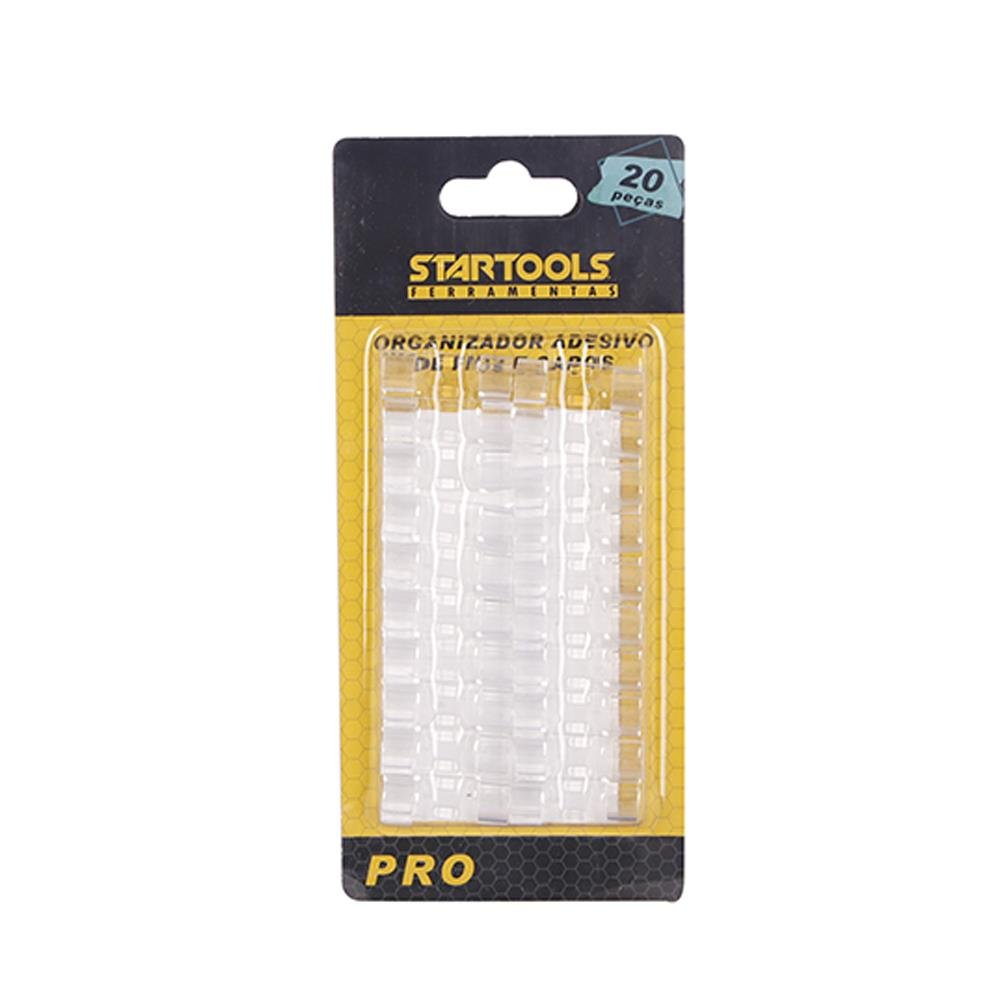 Organizador De Fios/Cabos Adesivos Com 20 Peças AR0536 Startools