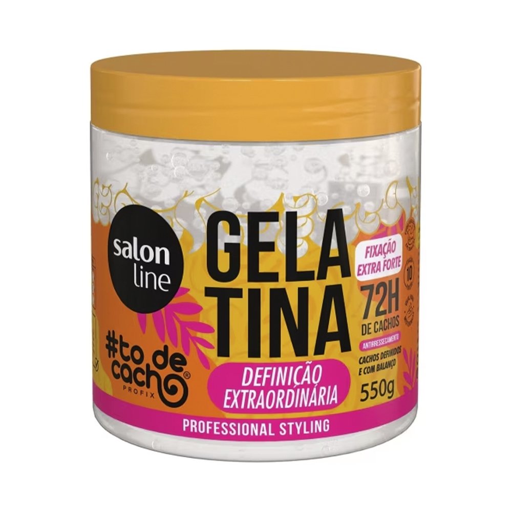 Gelatina Capilar Salon Line Tô de Cachos Definição Extraordinária 550g