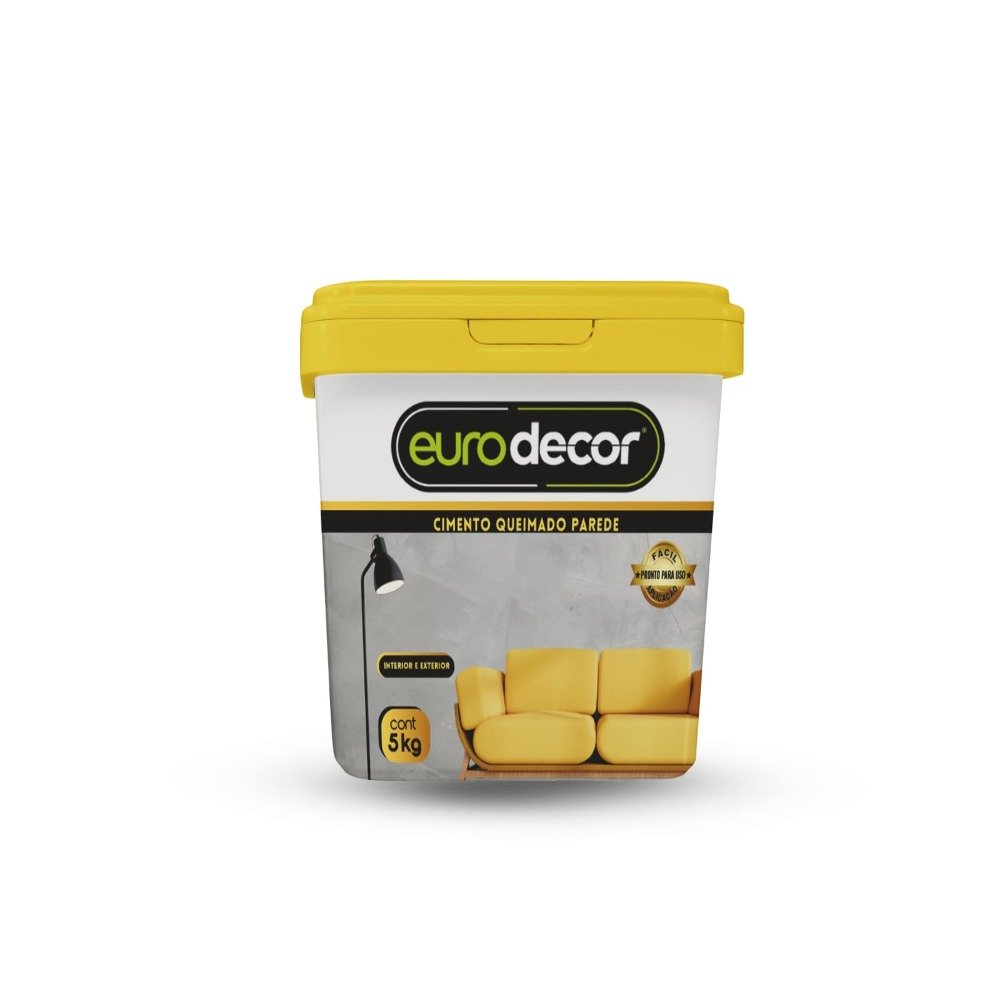 Cimento Queimado Parede Eurodecor 5 Kg Verde Esmeralda