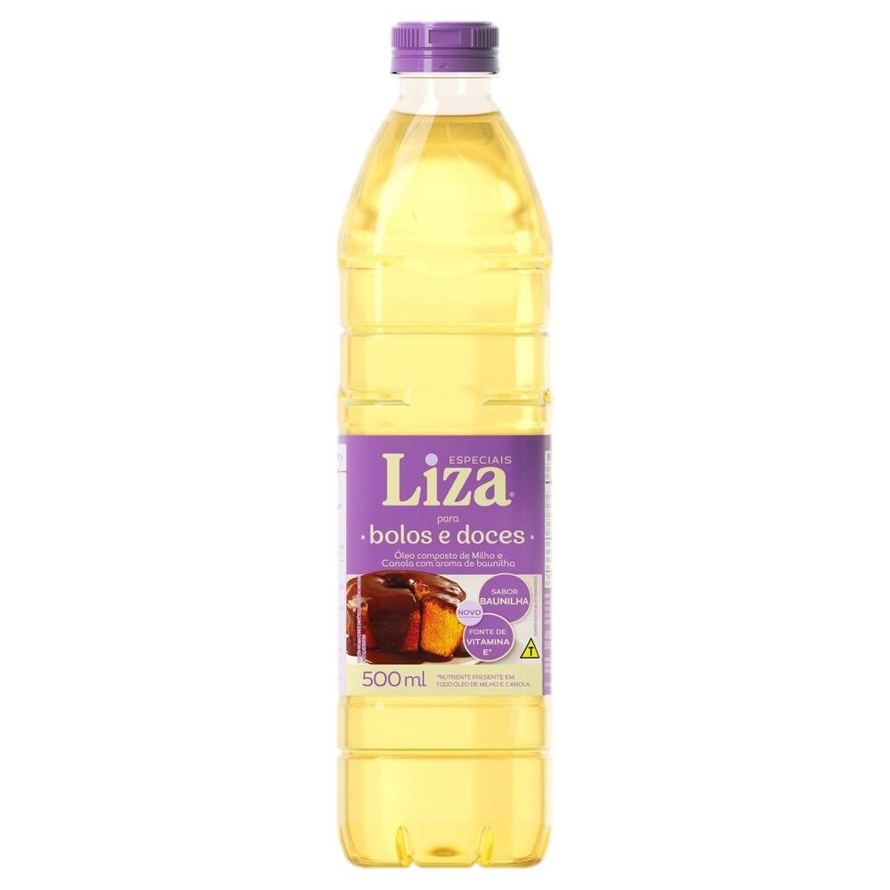 Oleo Liza Milho E Canola Baunilha Bolos E Doces 500Ml-Caixa/20