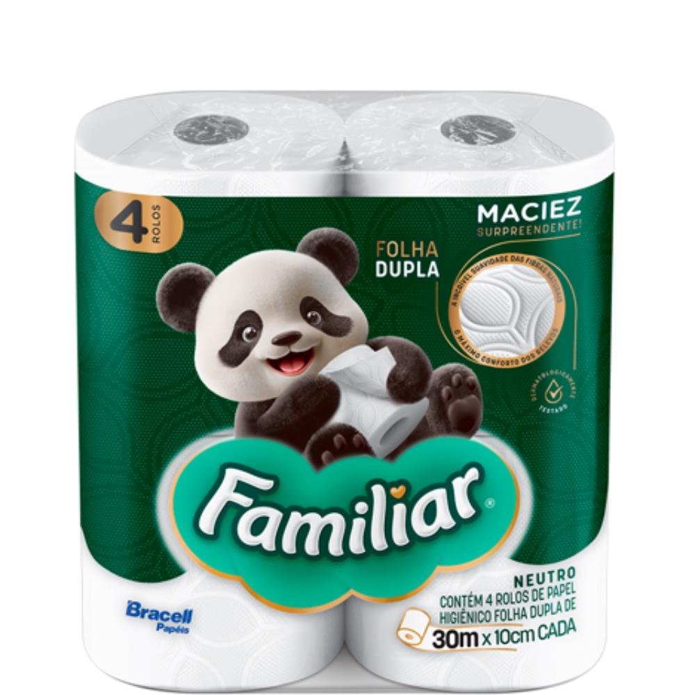 Familiar Papel Higienico 30M 4 Rolos Folha Dupla 16X4-Caixa/16