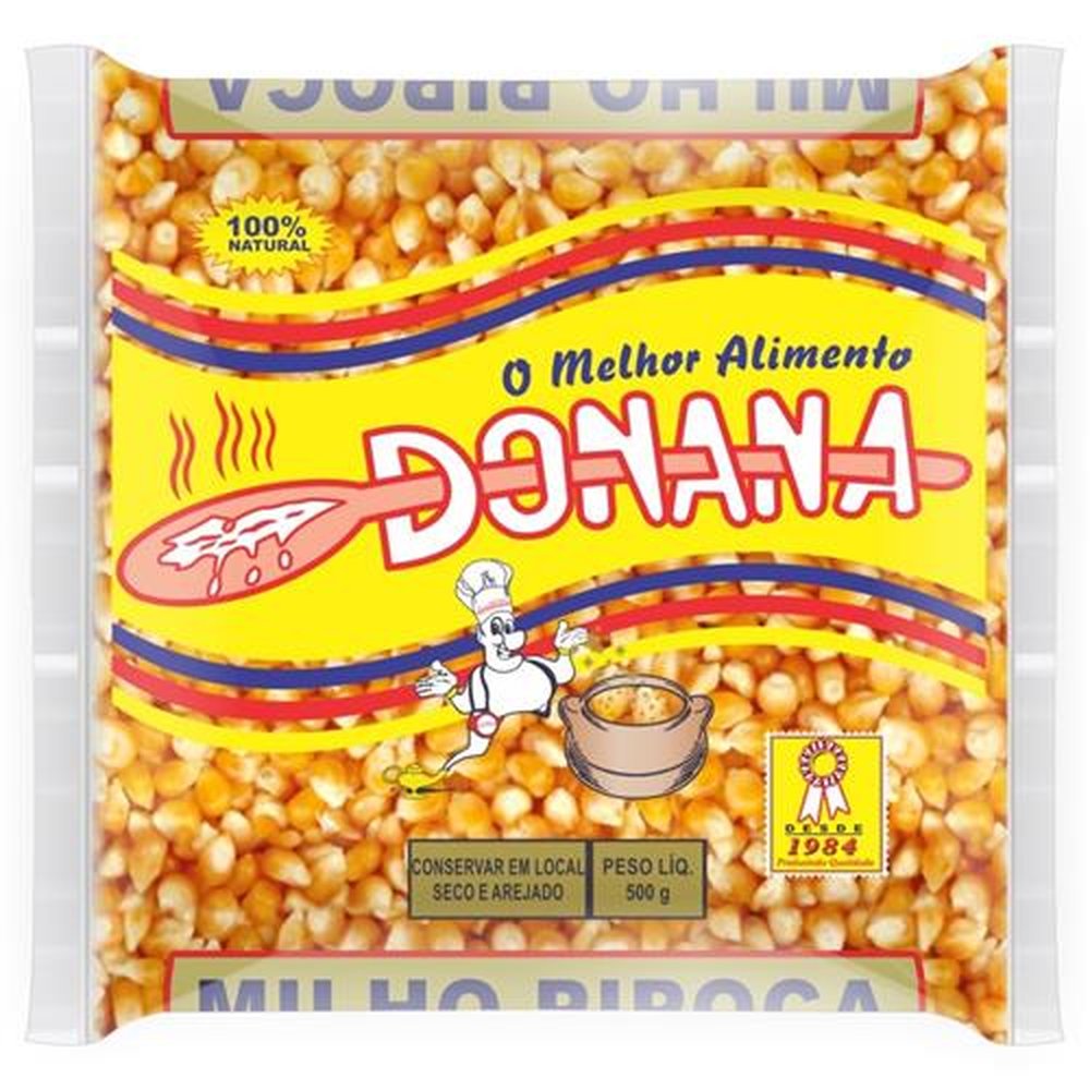 Milho Pipoca Donana 500g Donana - Embalagem Contém 25 Unidades