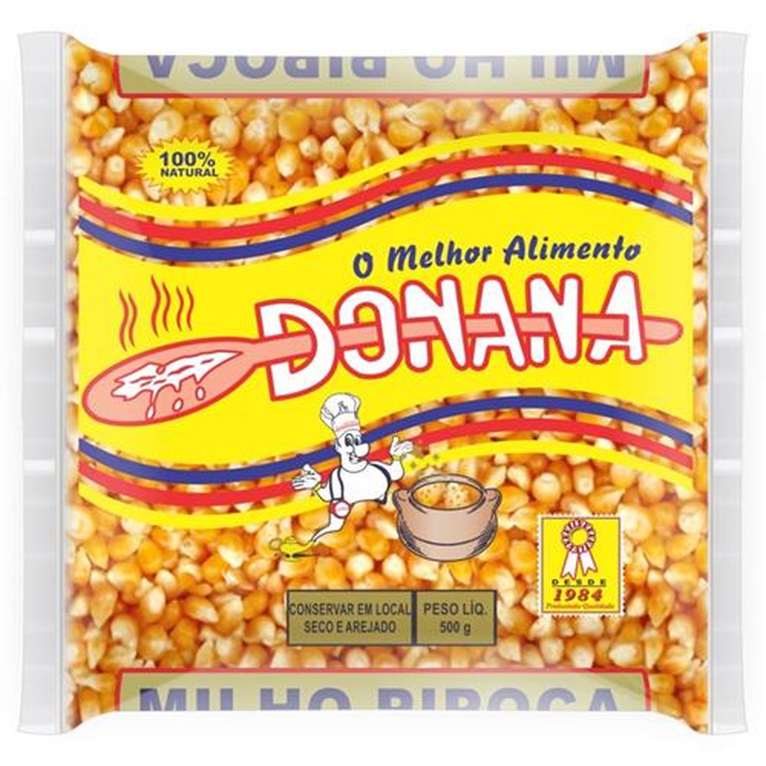 Milho Pipoca Donana 500g Donana - Embalagem Contém 25 Unidades