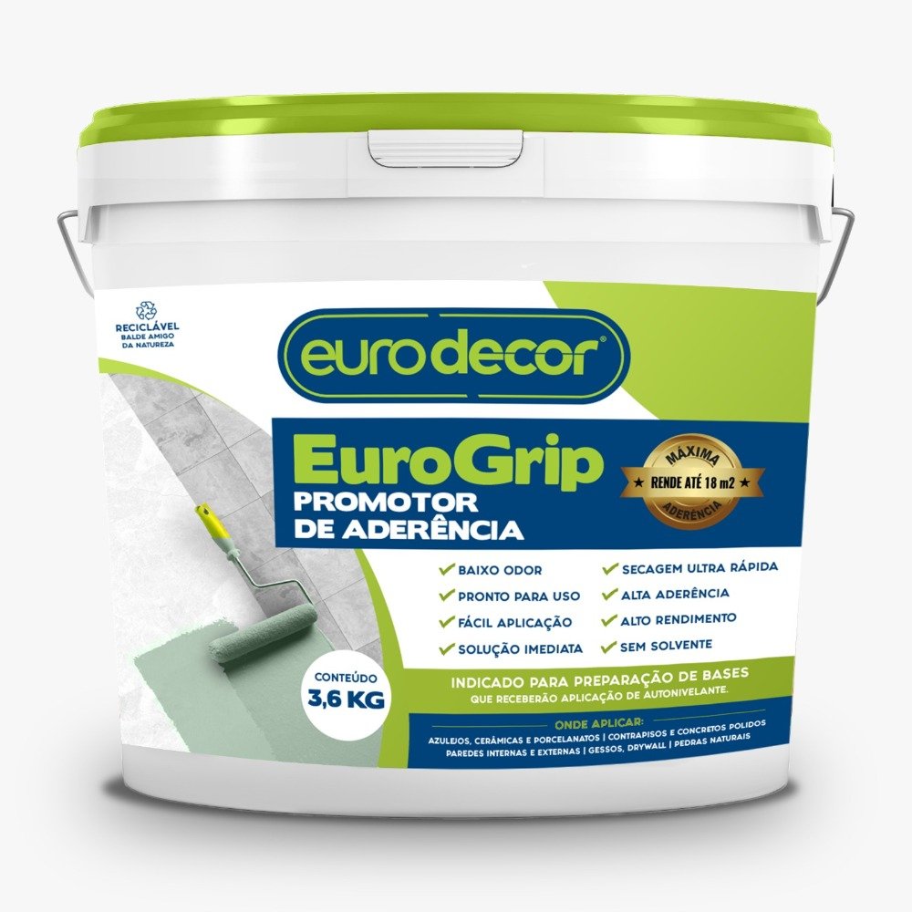 Promotor De Aderência Eurogrip 3,6 Kg Verde Limão