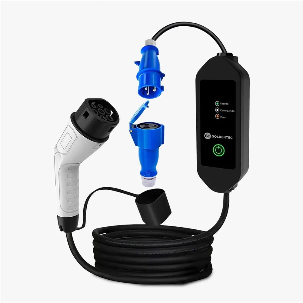 Carregador De Veículo Elétrico Goldentec Portátil 7,4Kw