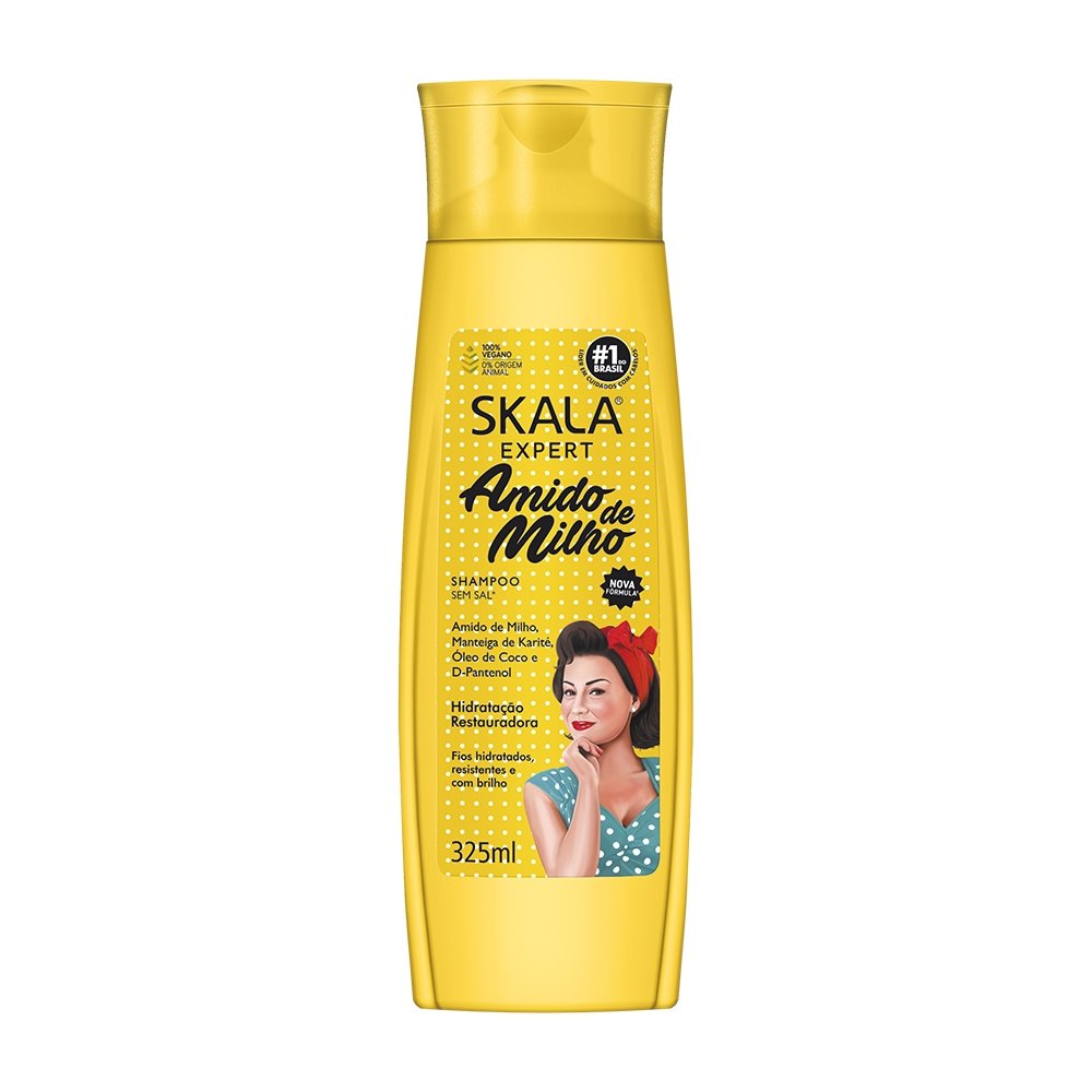Kit Shampoo 325ml + Condicionador 200ml Skala Amido de Milho