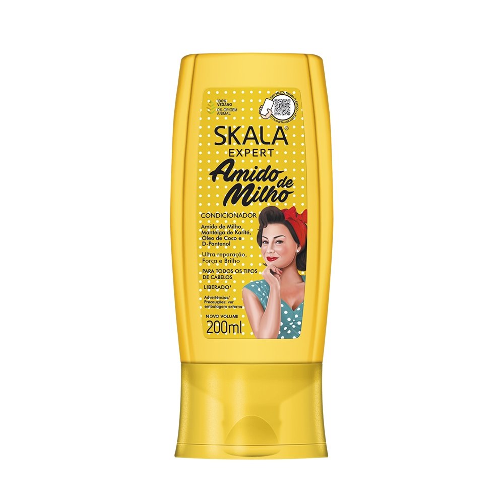 Kit Shampoo 325ml + Condicionador 200ml Skala Amido de Milho