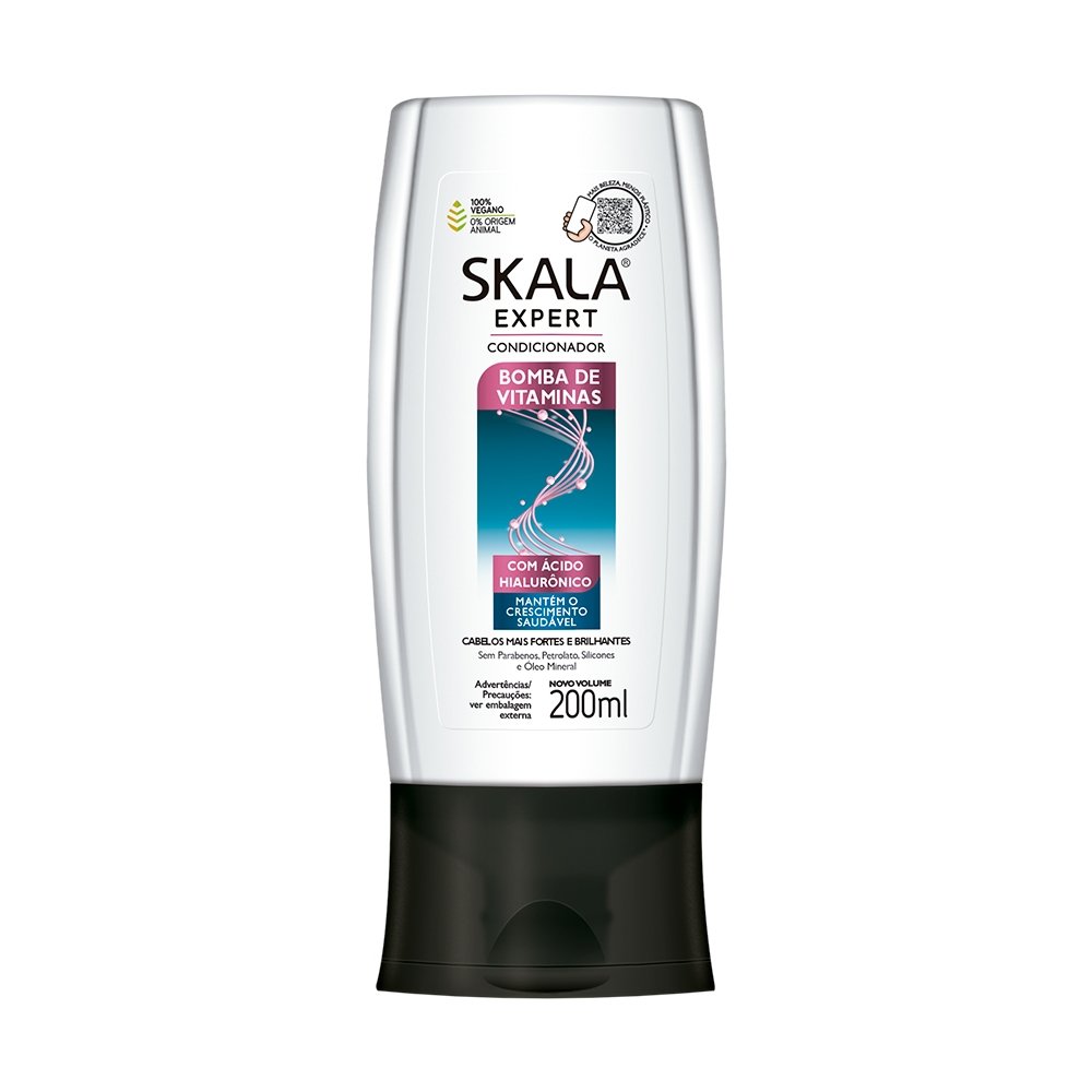 Kit Shampoo 325ml + Condicionador Skala Bomba de Vitaminas com Ácido Hialurônico 200ml