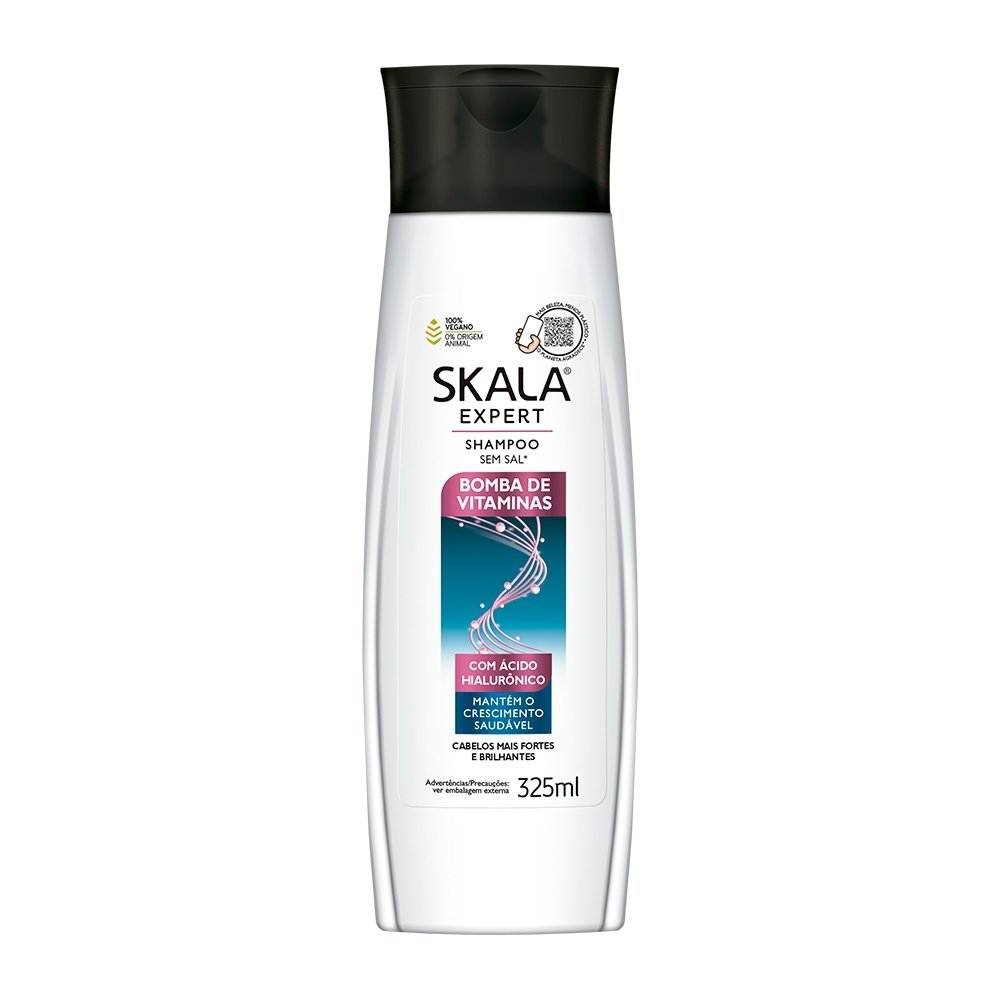 Kit Shampoo 325ml + Condicionador Skala Bomba de Vitaminas com Ácido Hialurônico 200ml