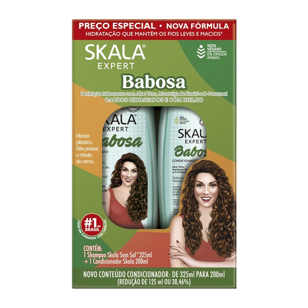 Shampoo 325ml + Condicionador Skala Babosa 200ml