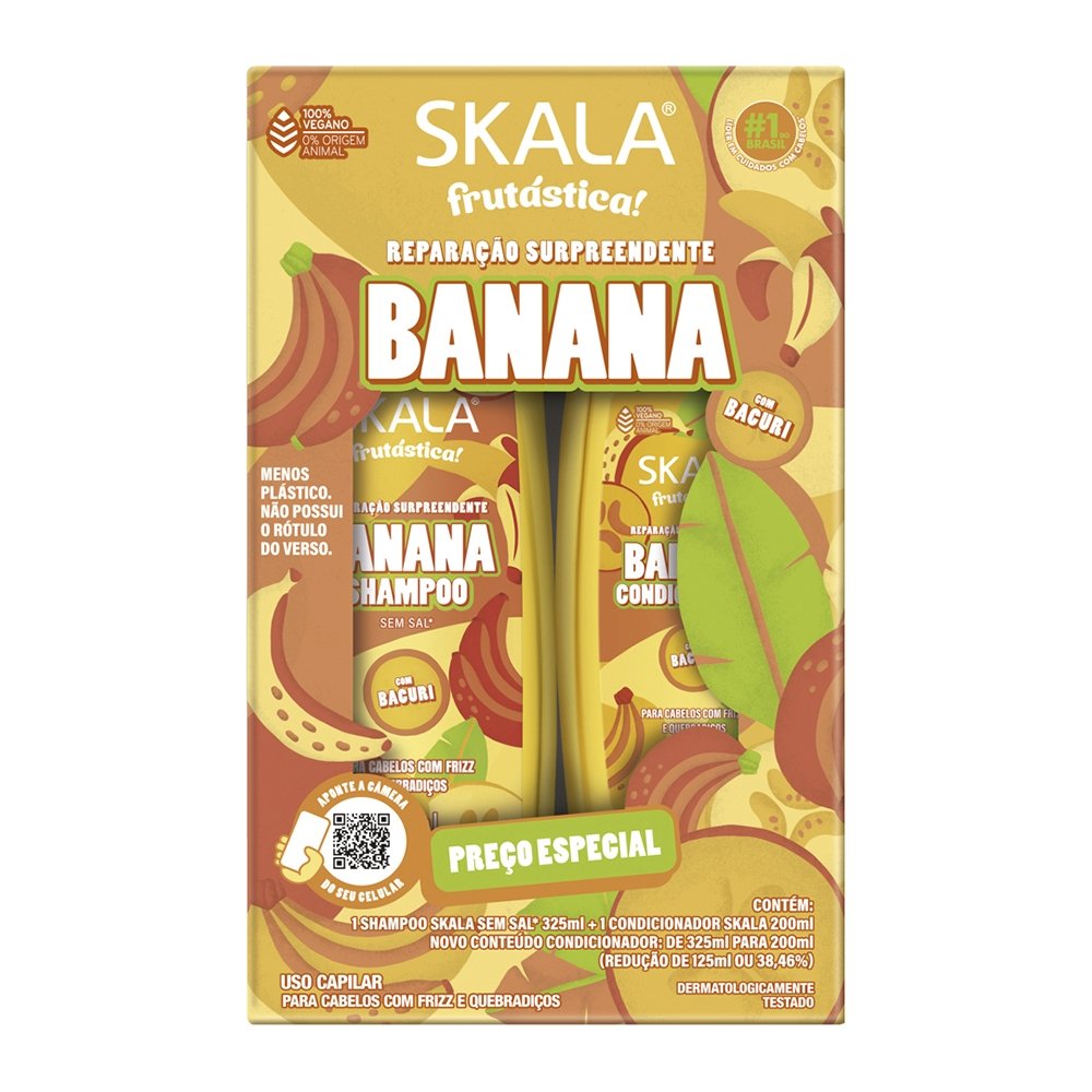 Shampoo 325ml + Condicionador Skala Banana 200ml