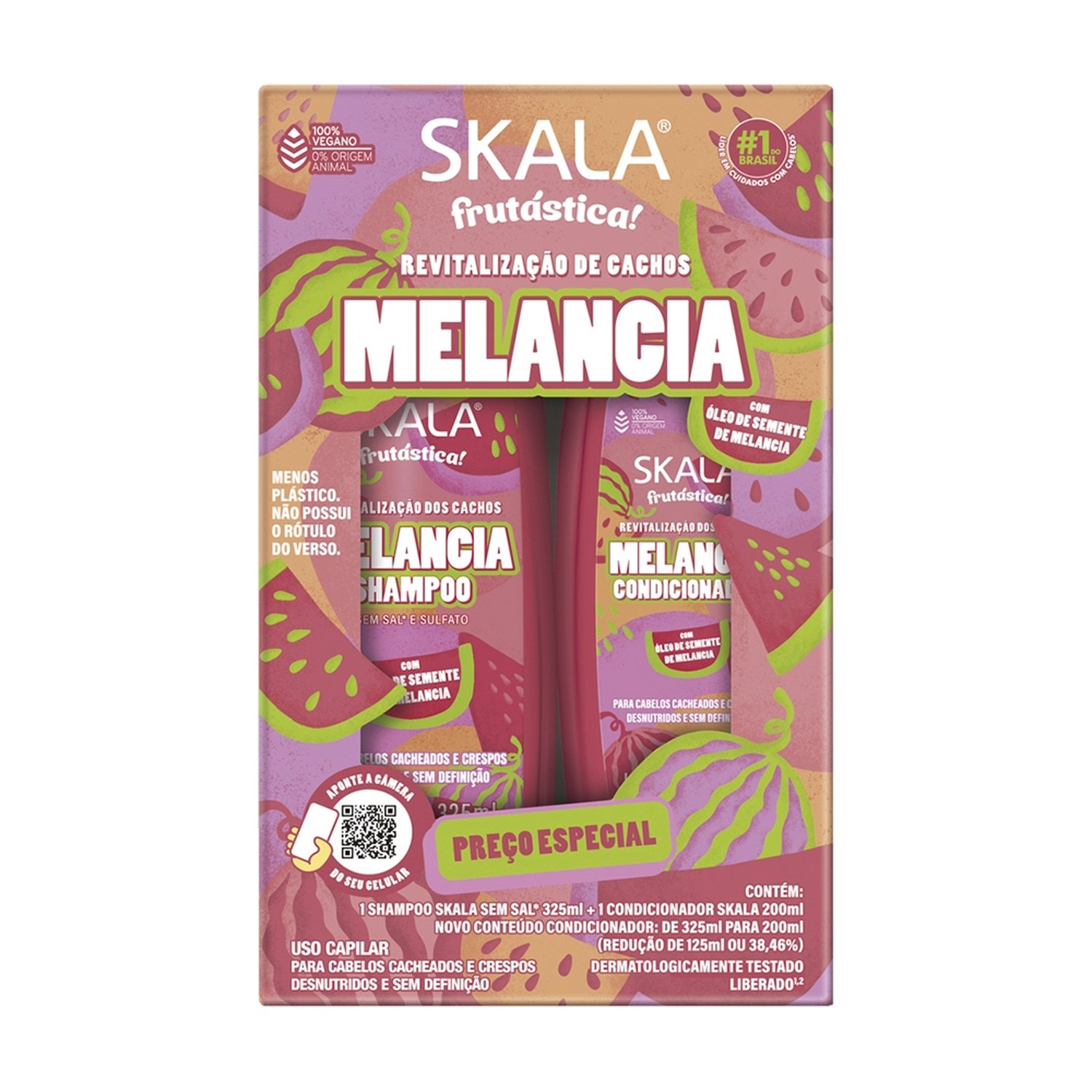 Shampoo 325ml + Condicionador 200ml Skala Melancia