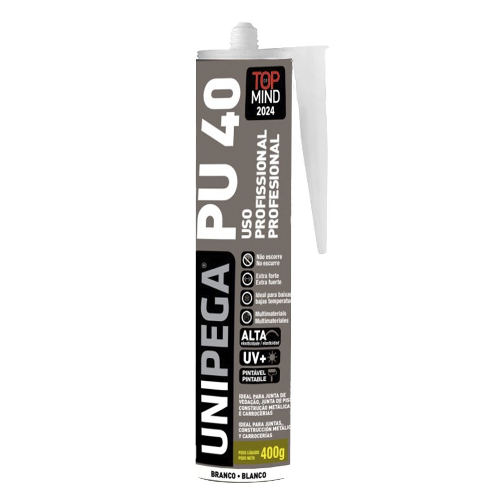 Adesivo Selante Unipega PU40 Cartucho 400g Branco | Martins Atacado
