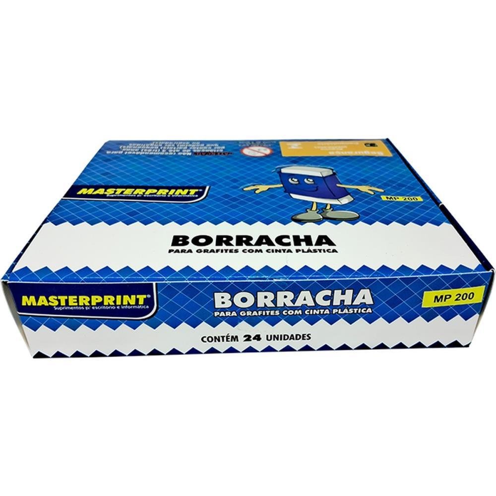 Borracha Branca Mp-200 Com Capa Azul - Caixa Com 24 Unidades