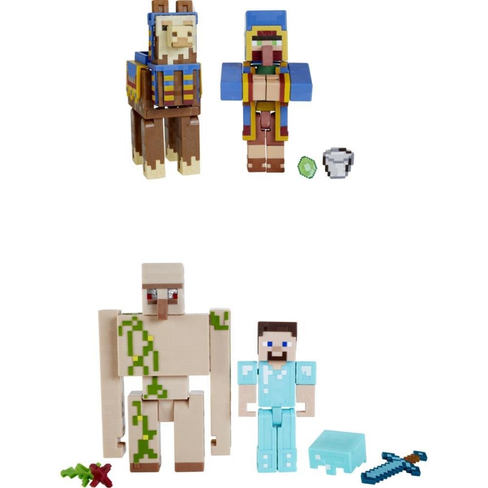 Boneco E Personagem Minecraft 2-Pack Figuras 8Cm Sortidas