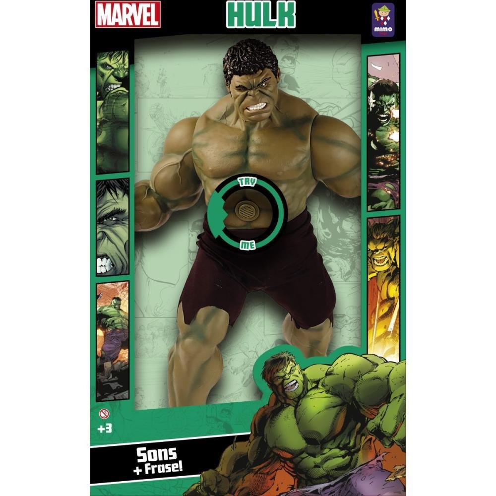 Boneco Hulk 50Cm Com Som E 20 Frases Articulado