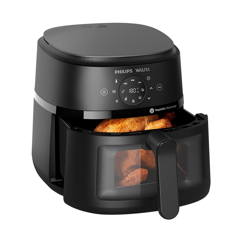 Fritadeira Air Fryer Philips Walita Serie 2000XL NA230/09 - 1700W, Preto, 220V