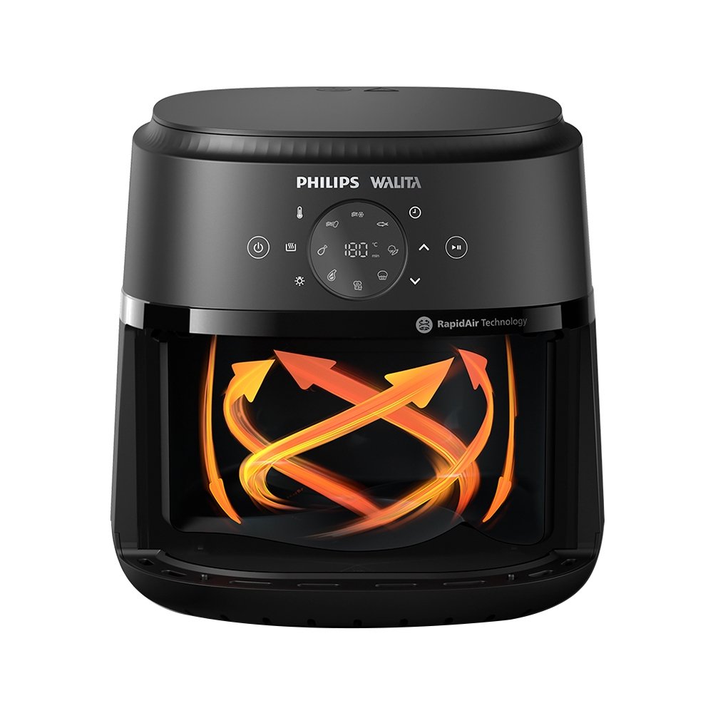 Fritadeira Air Fryer Philips Walita Serie 2000XL NA230/09 - 1700W, Preto, 220V