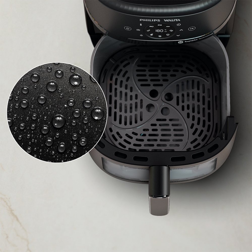 Fritadeira Air Fryer Philips Walita Serie 2000XL NA230/09 - 1700W, Preto, 220V