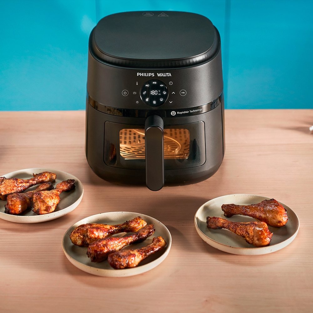 Fritadeira Air Fryer Philips Walita Serie 2000XL NA230/09 - 1700W, Preto, 220V