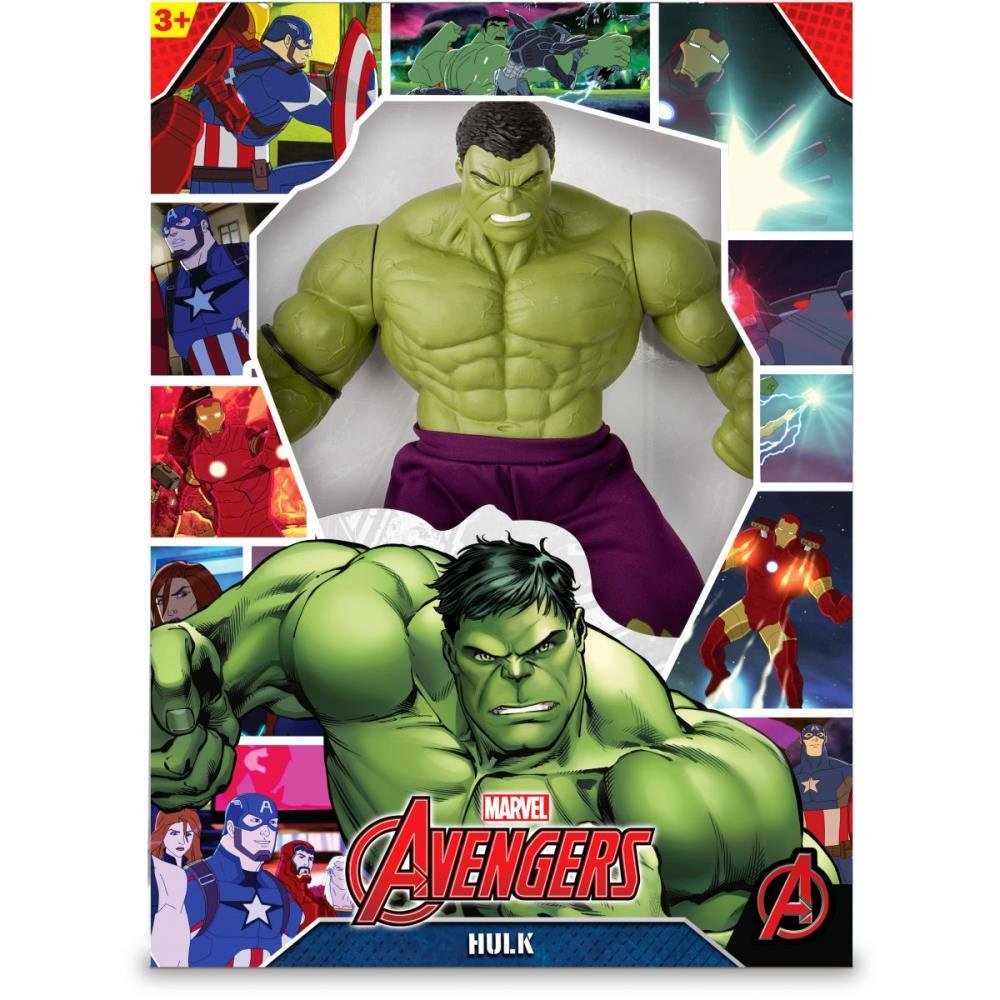 Boneco Hulk Verde Revolution 45Cm Com Articulações