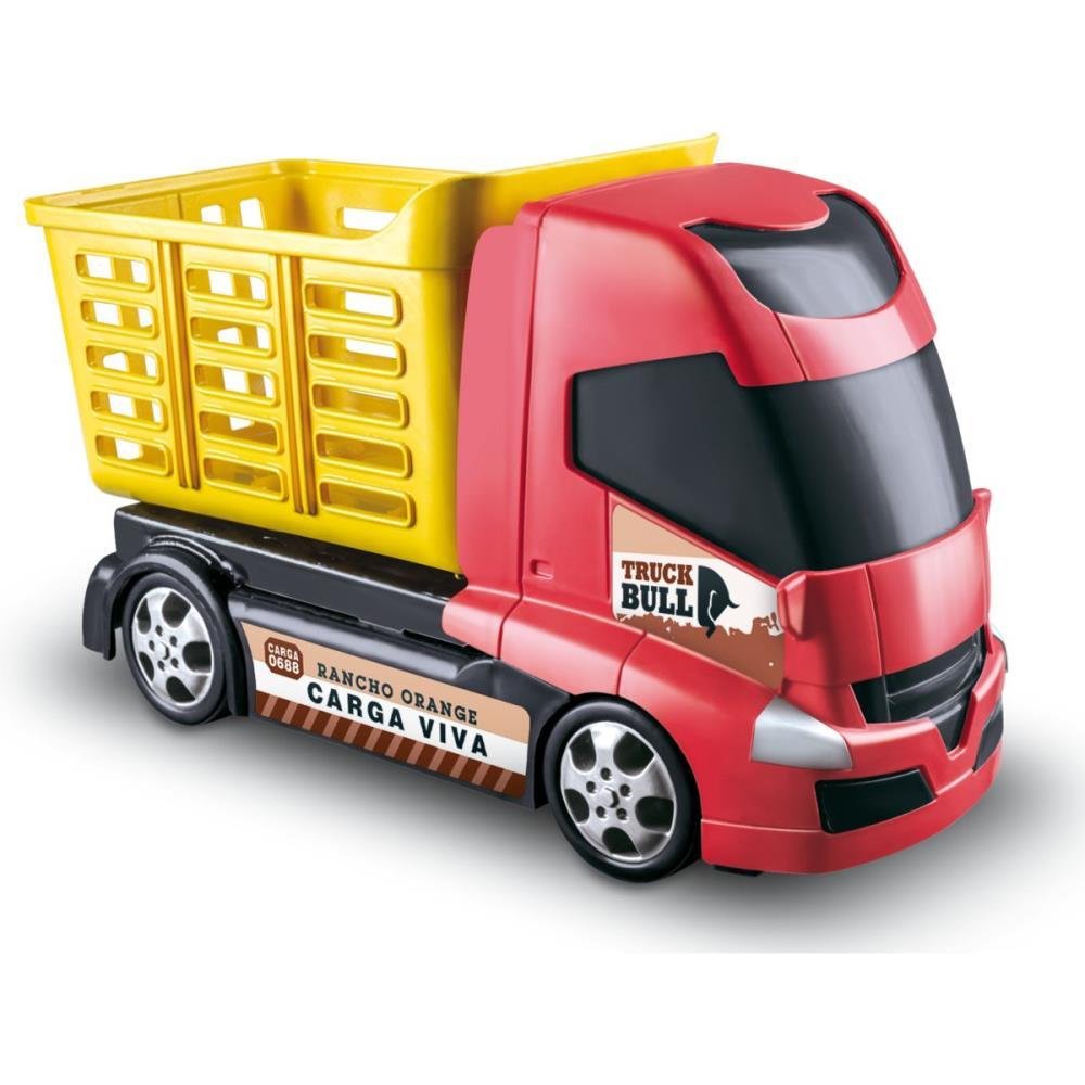 Caminhão Truck Bull Com Acessórios Boi E Cavalo 29Cm Sortido