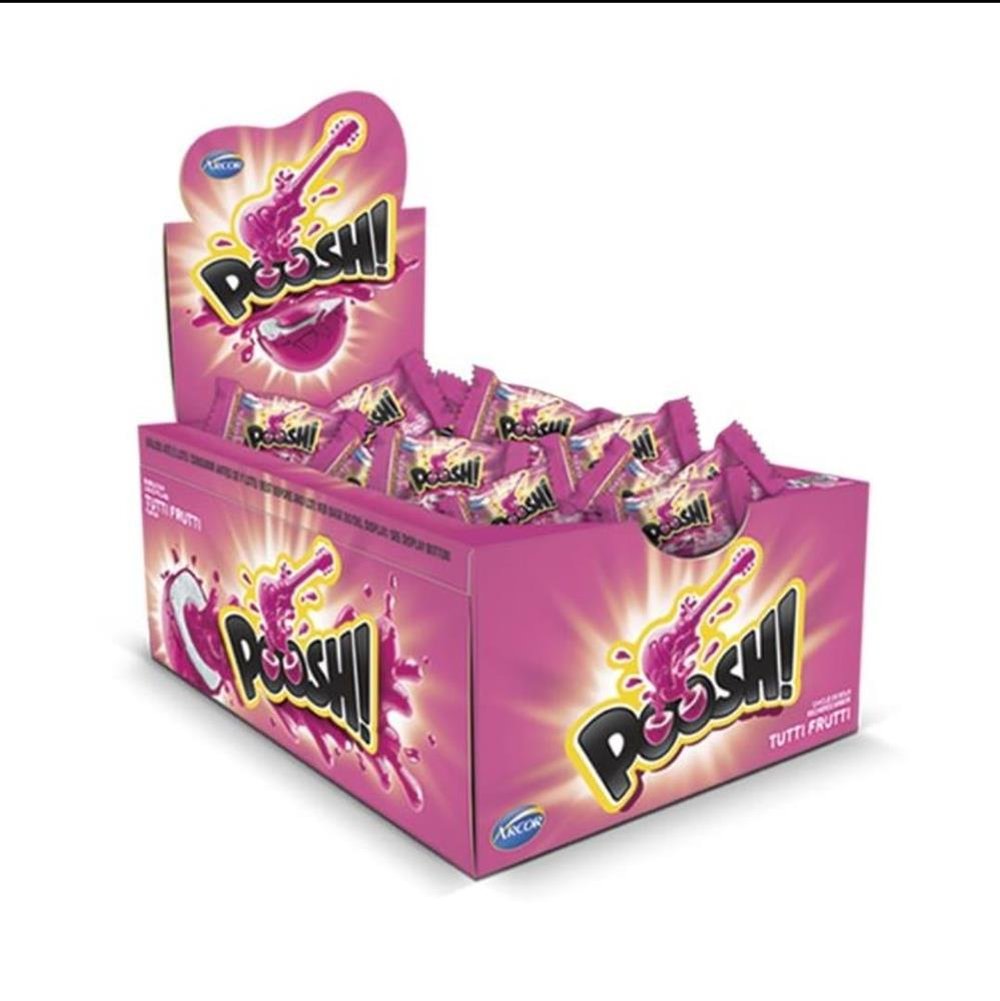 Chiclete Poosh Tutti-Frutti - Caixa Contém 18 Display Com 200G.