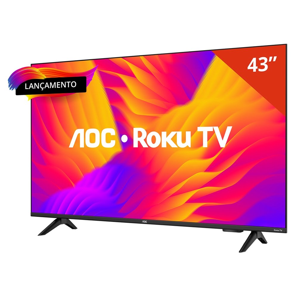 Smart TV 43" LCD LED AOC 43S5155/78G - Wi-Fi DLED FHD, Quad Core, HDMI USB