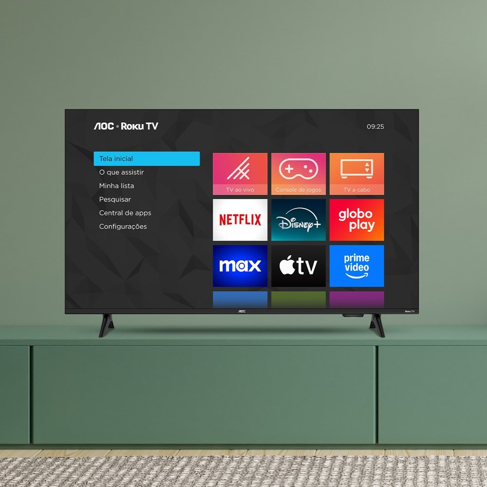 Smart TV 43" LCD LED AOC 43S5155/78G - Wi-Fi DLED FHD, Quad Core, HDMI USB