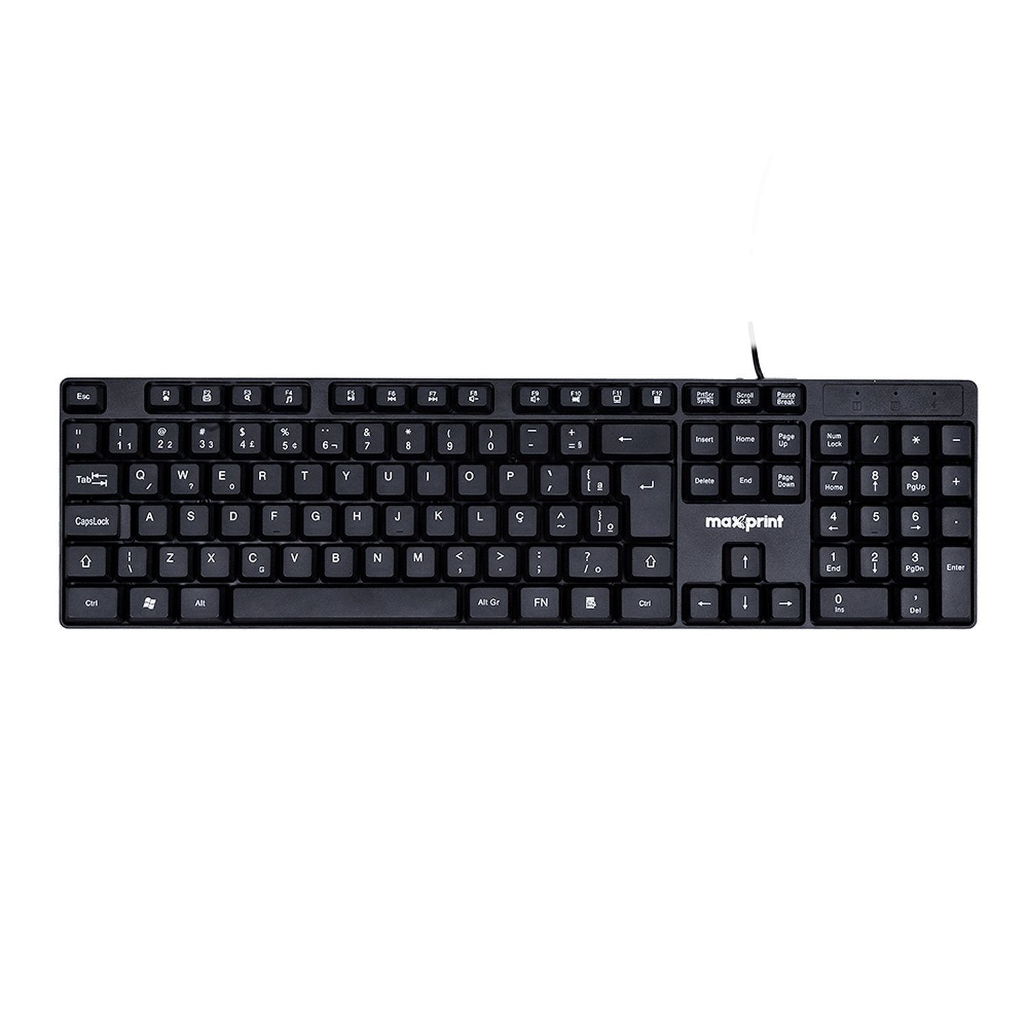 Teclado Maxprint OFICEEASY - Com Fio, USB 2.0, Preto